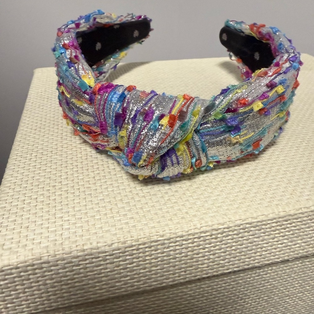 Lele Confetti Silver and Multicolor Knotted Headband